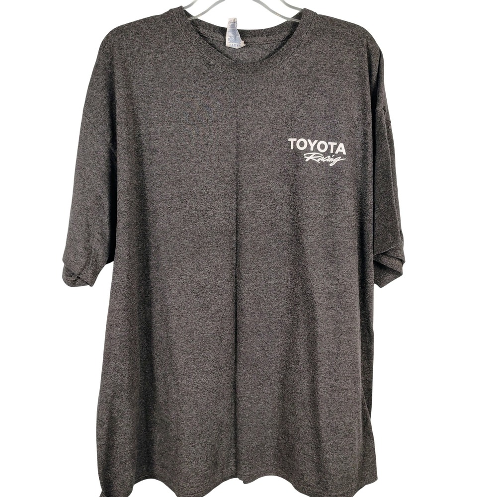 Mens 2XL Toyota Racing T-Shirt Gray Cotton Blend Gorpcore Streetwear JDM
